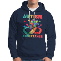 Autism Awareness Autism Acceptance Red Instead Infinity Rainbow Butterfly Autistic Support Neurodiversity Hoodie - Wonder Print Shop