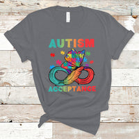 Autism Awareness Autism Acceptance Red Instead Infinity Rainbow Butterfly Autistic Support Neurodiversity T Shirt - Wonder Print Shop