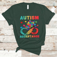Autism Awareness Autism Acceptance Red Instead Infinity Rainbow Butterfly Autistic Support Neurodiversity T Shirt - Wonder Print Shop