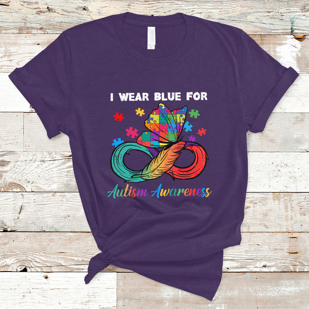 Autism Support I Wear Blue For Autism Awareness Autism Acceptance Autistic Support Neurodiversity T Shirt - Wonder Print Shop