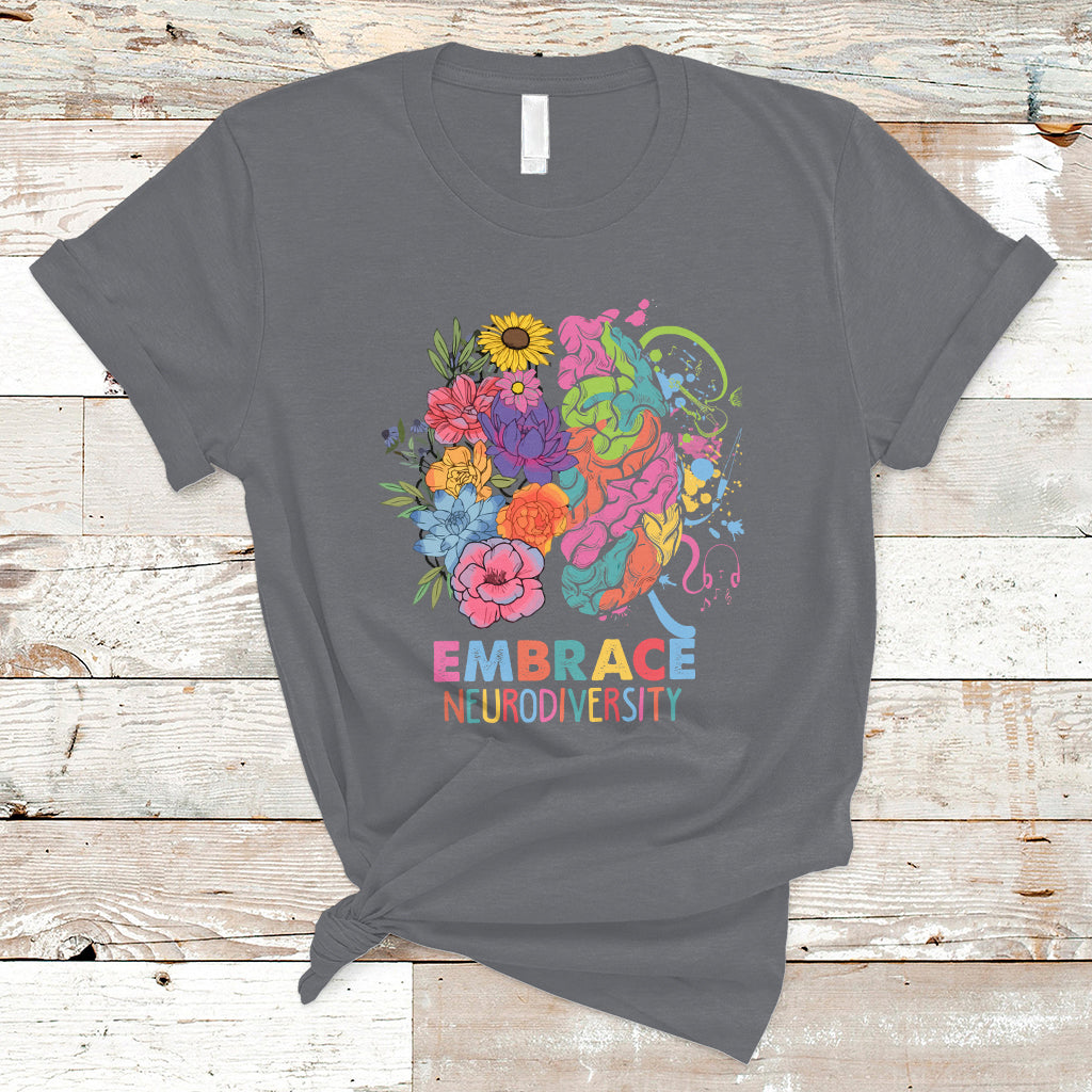 Autism Awareness Autism Acceptance Embrace Neurodiversity ADHD Awareness Autism ASD Neurodivergent T Shirt - Wonder Print Shop