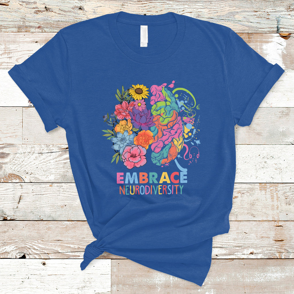 Autism Awareness Autism Acceptance Embrace Neurodiversity ADHD Awareness Autism ASD Neurodivergent T Shirt - Wonder Print Shop