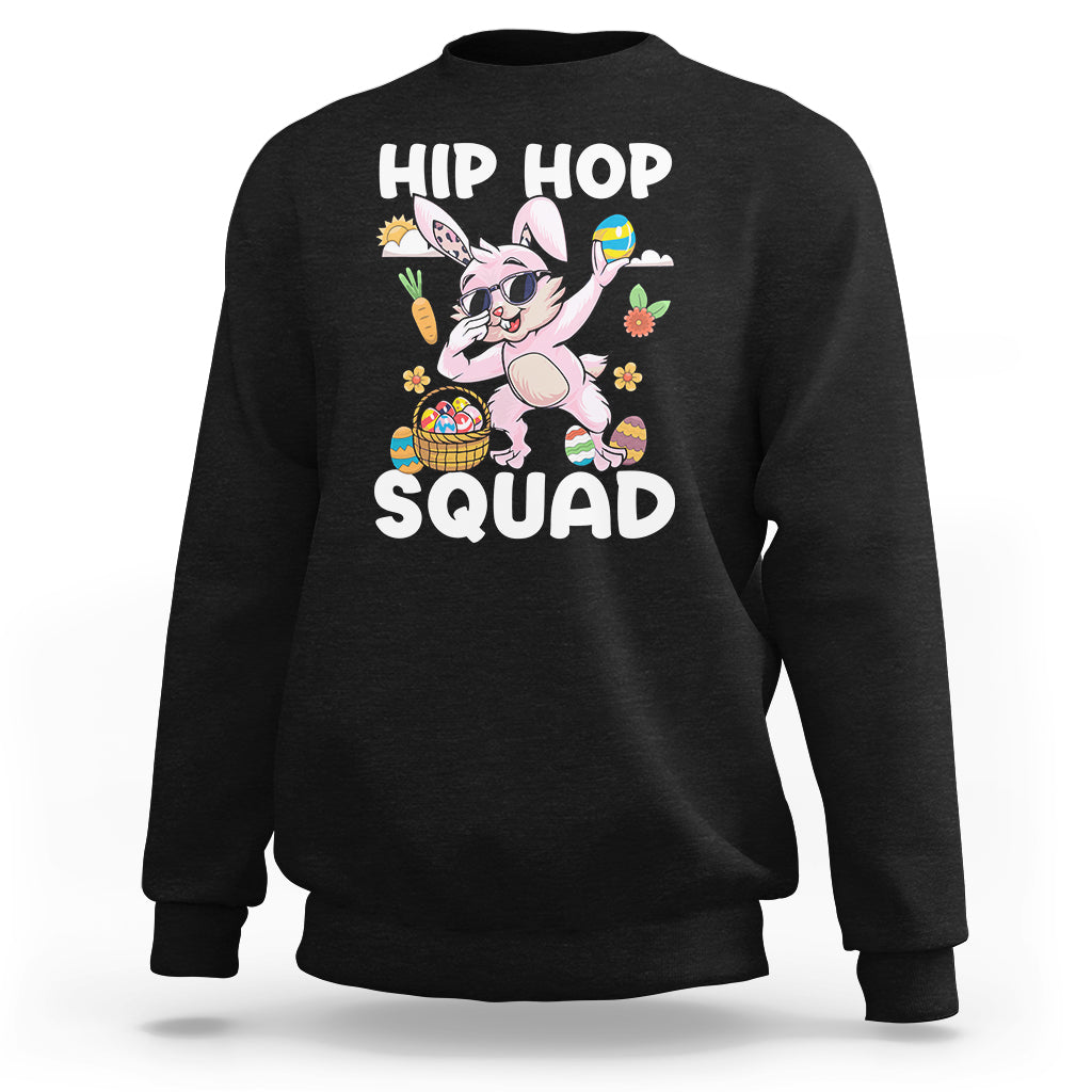 Funny Costume Cute Bunny Dabbing Hip Hop Squad Rabbit Lover Halloween Costume For Kids Boys Girls Sweatshirt - Wonder Print Shop