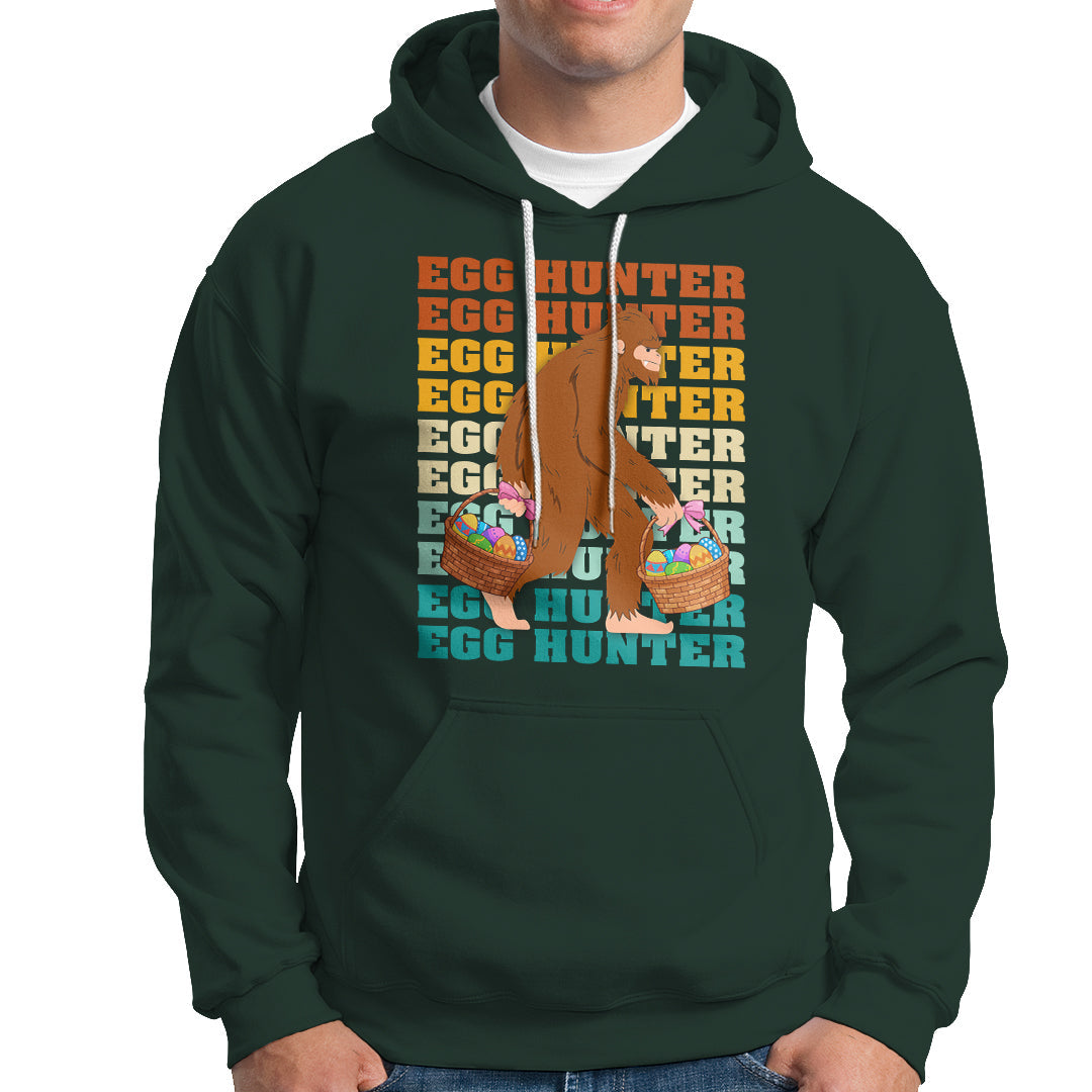 Funny Bigfoot Lover Egg Hunter Bigfoot In Bunny Costume Egg Hunting Halloween Costume For Kids Boys Girls Hoodie - Wonder Print Shop