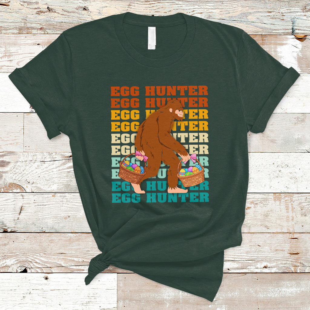 Funny Bigfoot Lover Egg Hunter Bigfoot In Bunny Costume Egg Hunting Halloween Costume For Kids Boys Girls T Shirt - Wonder Print Shop