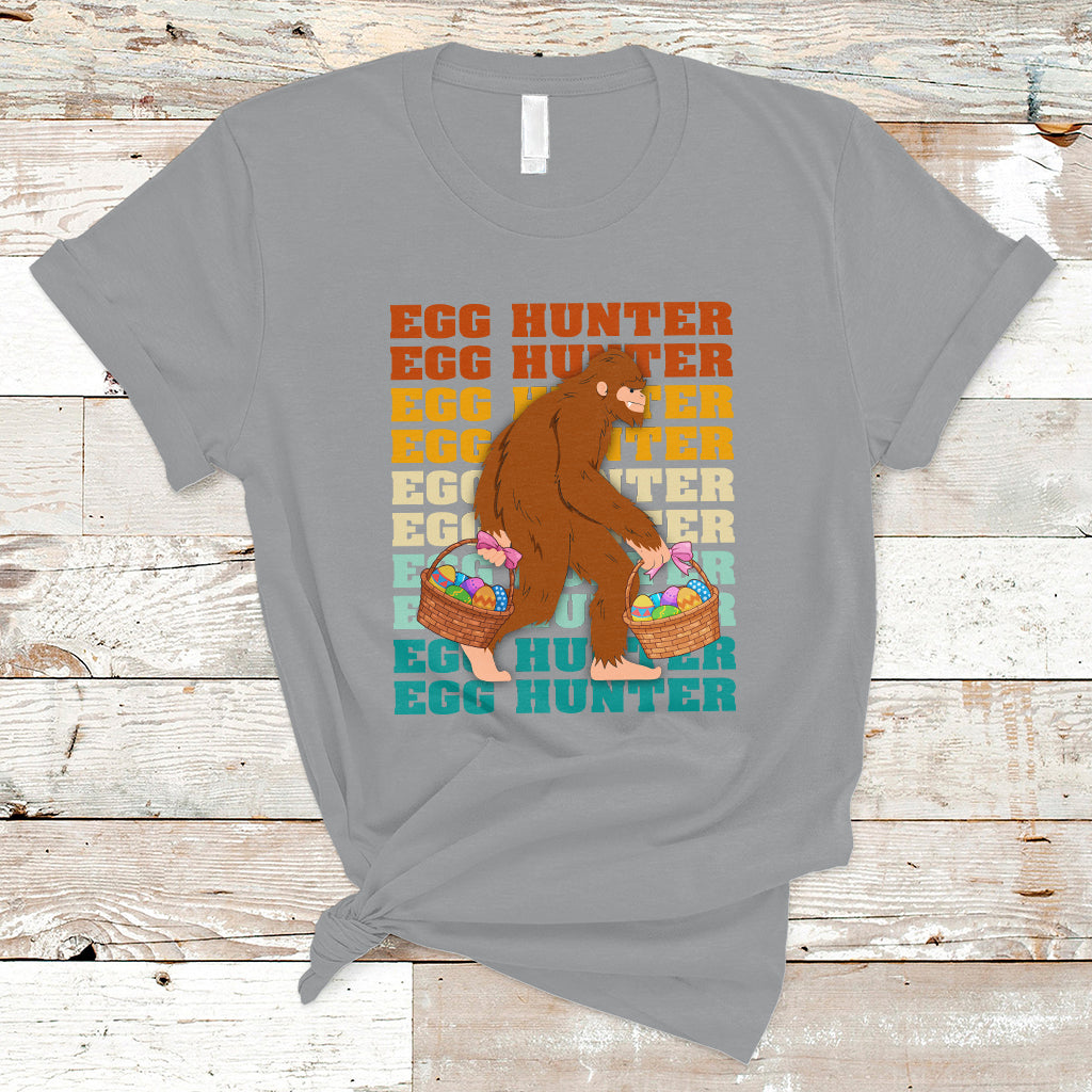 Funny Bigfoot Lover Egg Hunter Bigfoot In Bunny Costume Egg Hunting Halloween Costume For Kids Boys Girls T Shirt - Wonder Print Shop