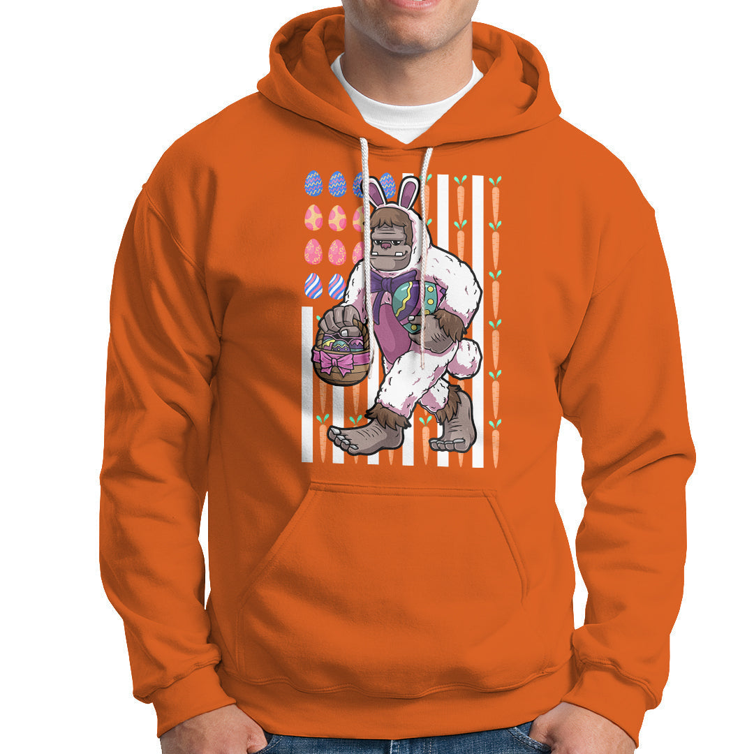 Funny Bigfoot Lover Apparel Bigfoot In Bunny Costume Egg Hunting Halloween Costume For Kids Boys Girls Hoodie - Wonder Print Shop