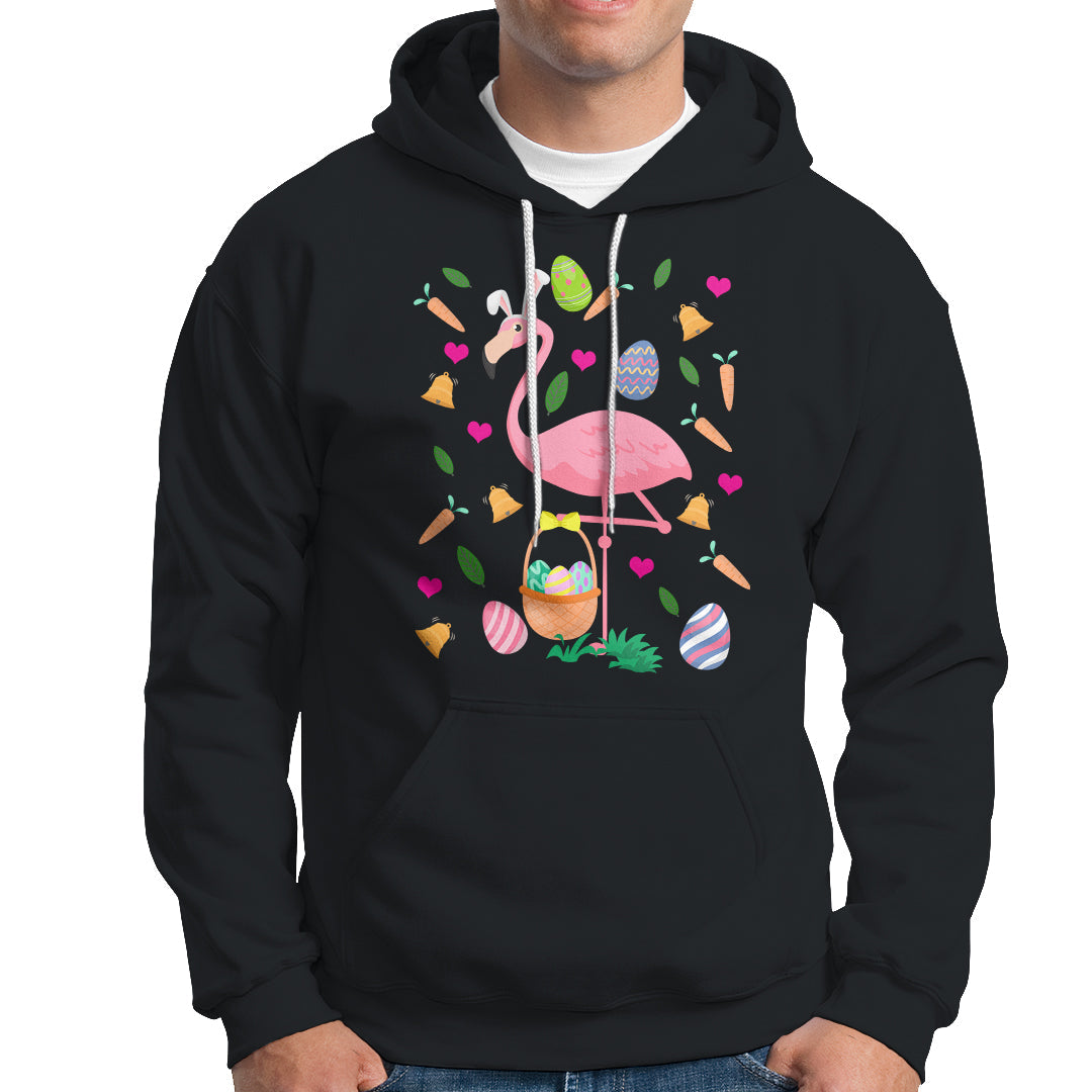 Cute Flamingo Custome Pink Flamingo Lover Bunny Egg Hunter Halloween Costume For Kids Boys Girls Hoodie - Wonder Print Shop
