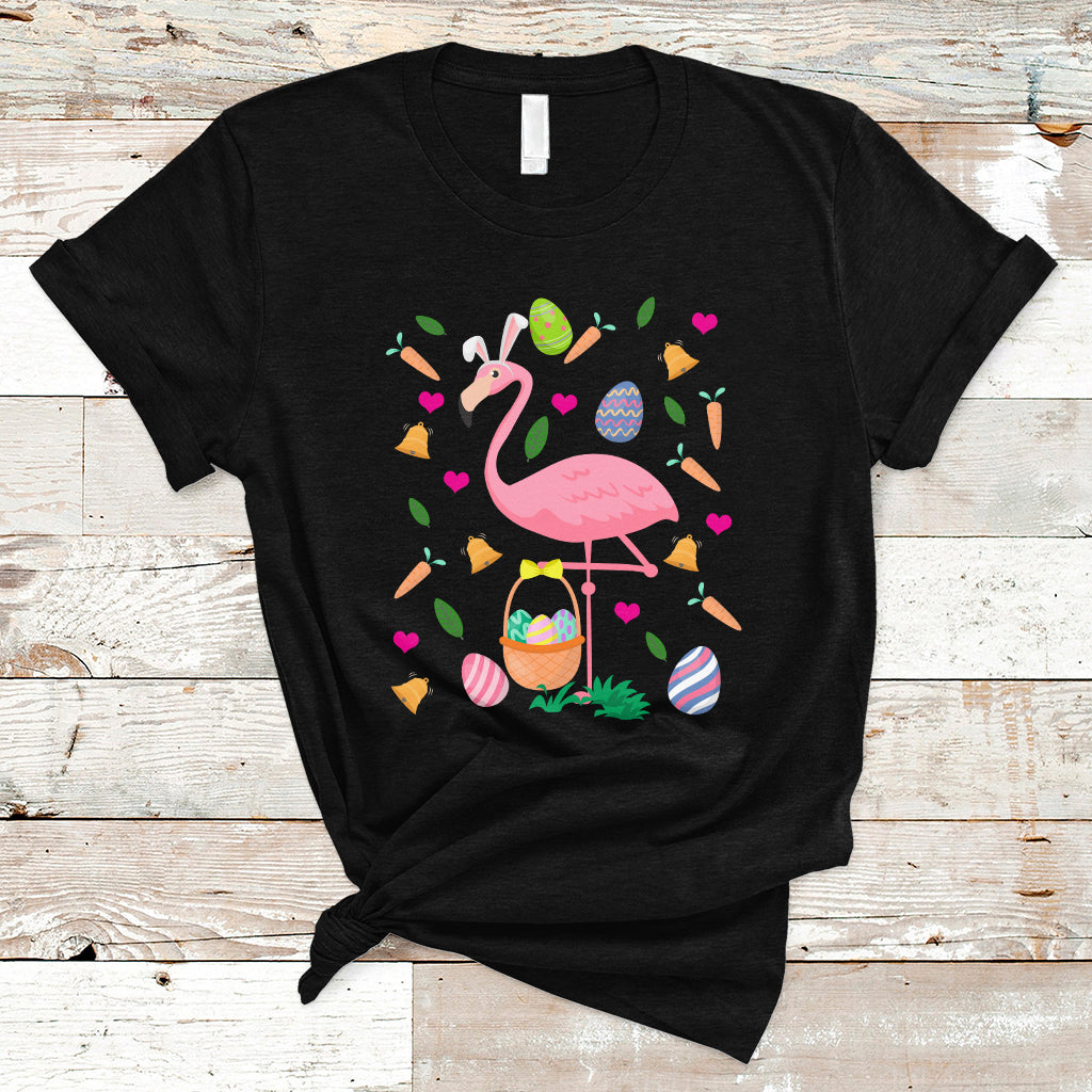 Cute Flamingo Custome Pink Flamingo Lover Bunny Egg Hunter Halloween Costume For Kids Boys Girls T Shirt - Wonder Print Shop