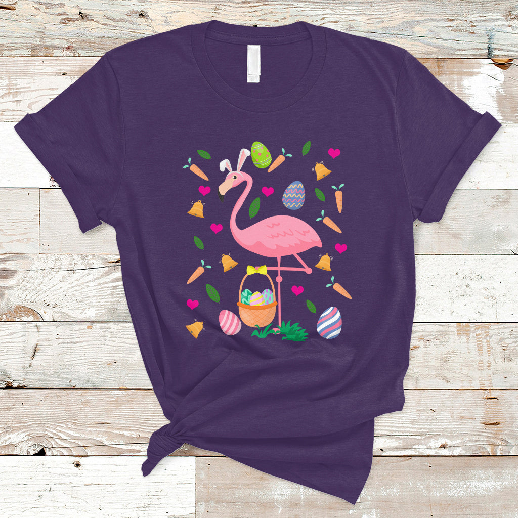 Cute Flamingo Custome Pink Flamingo Lover Bunny Egg Hunter Halloween Costume For Kids Boys Girls T Shirt - Wonder Print Shop