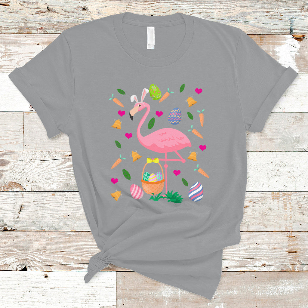 Cute Flamingo Custome Pink Flamingo Lover Bunny Egg Hunter Halloween Costume For Kids Boys Girls T Shirt - Wonder Print Shop