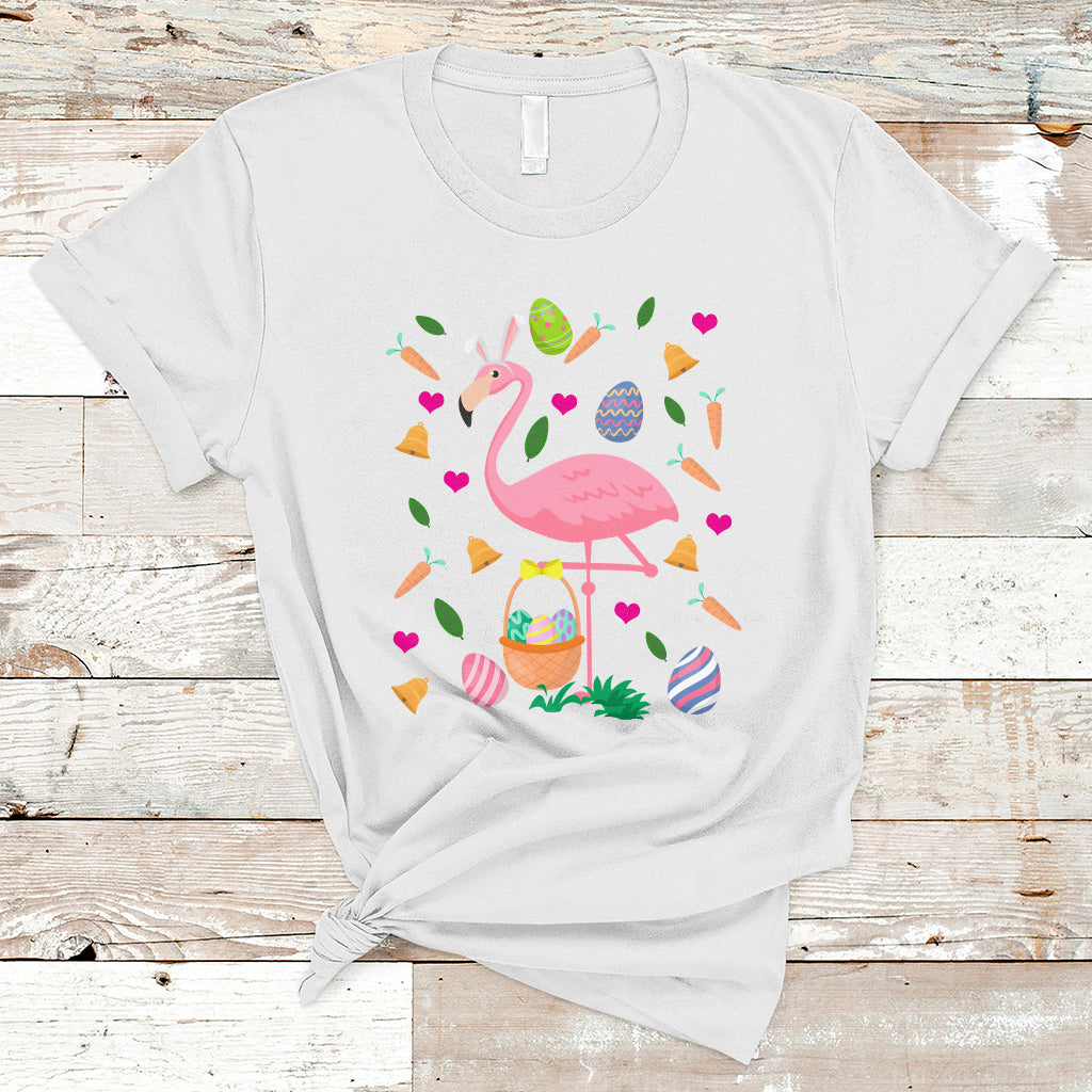 Cute Flamingo Custome Pink Flamingo Lover Bunny Egg Hunter Halloween Costume For Kids Boys Girls T Shirt - Wonder Print Shop