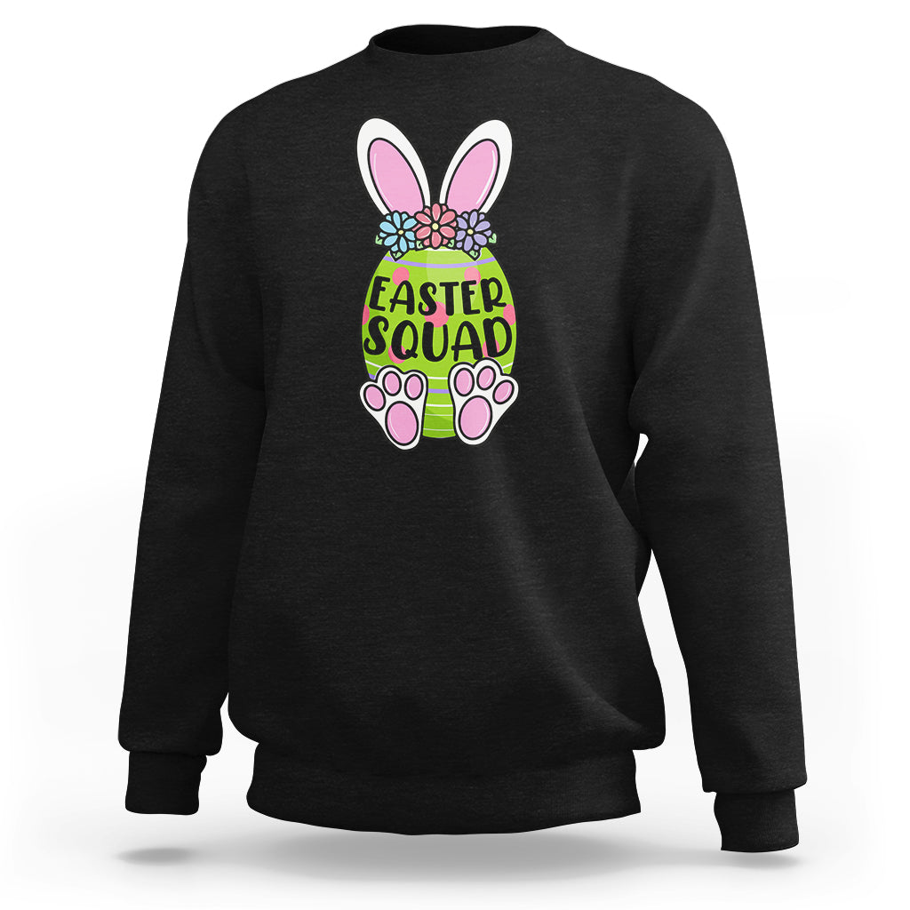 Happy Easter Day Easter Egg Costume Easter Squad Rabbit Bunny Egg Hunt Family Group Matching Sweatshirt - Wonder Print Shop