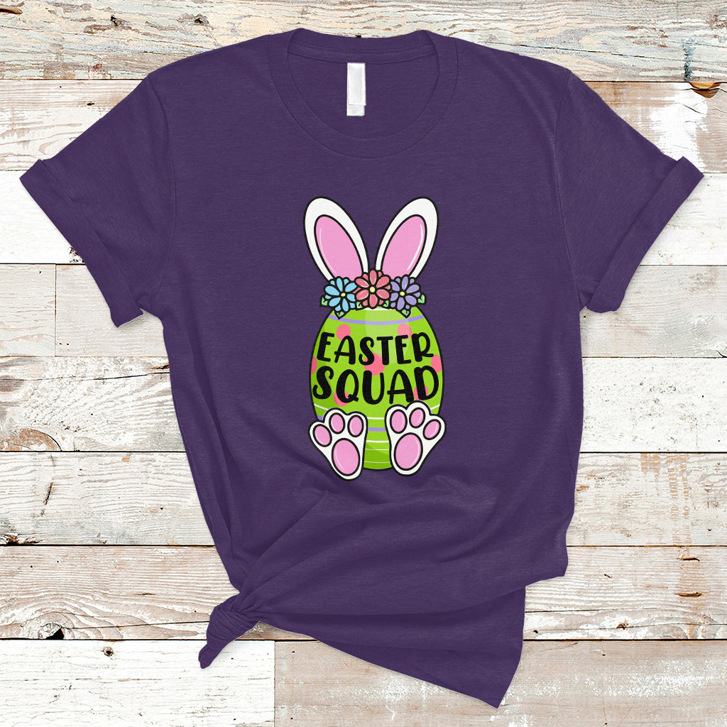 Happy Easter Day Easter Egg Costume Easter Squad Rabbit Bunny Egg Hunt Family Group Matching T Shirt - Wonder Print Shop