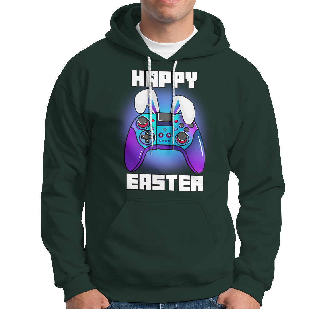 Funny Gaming Gamer E Is For Enjoying Games Video Games Lover Bunny Console Boys Girls Hoodie - Wonder Print Shop