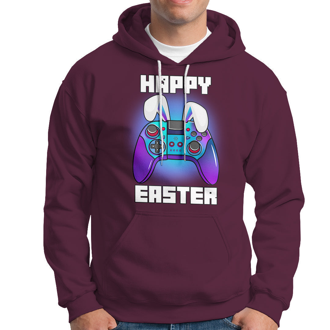 Funny Gaming Gamer E Is For Enjoying Games Video Games Lover Bunny Console Boys Girls Hoodie - Wonder Print Shop