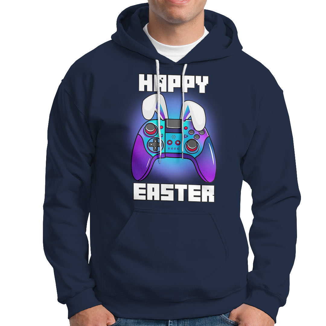 Funny Gaming Gamer E Is For Enjoying Games Video Games Lover Bunny Console Boys Girls Hoodie - Wonder Print Shop