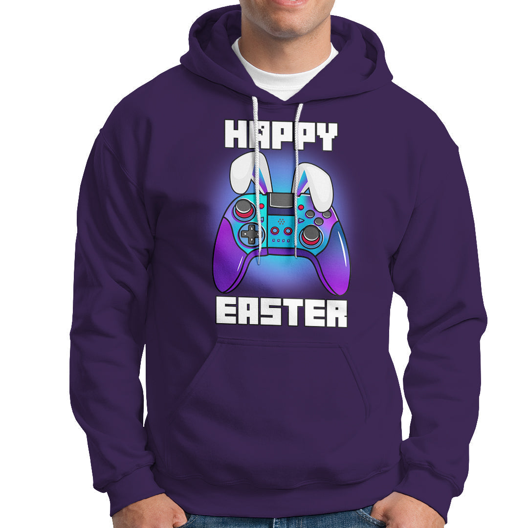 Funny Gaming Gamer E Is For Enjoying Games Video Games Lover Bunny Console Boys Girls Hoodie - Wonder Print Shop