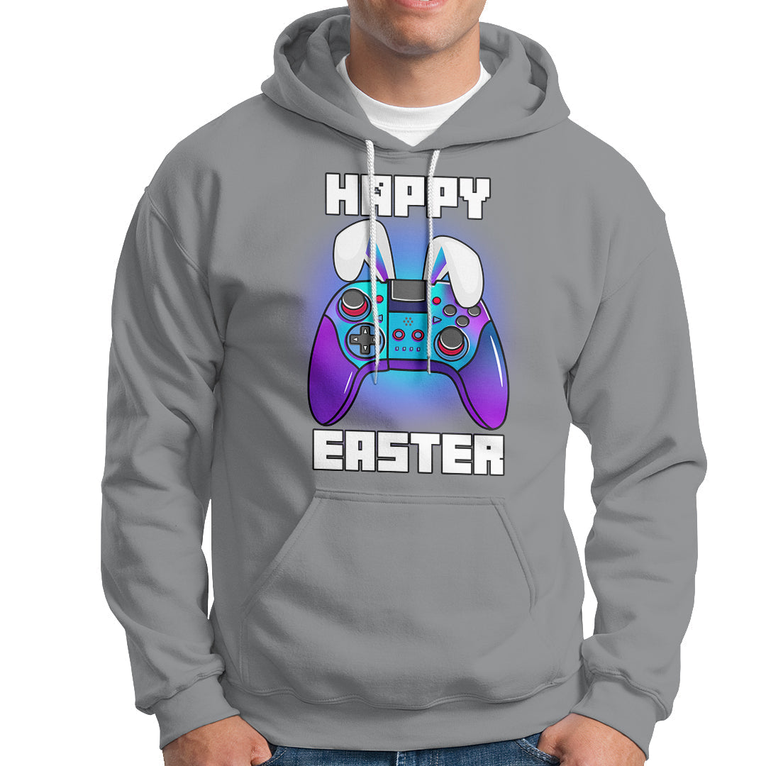 Funny Gaming Gamer E Is For Enjoying Games Video Games Lover Bunny Console Boys Girls Hoodie - Wonder Print Shop