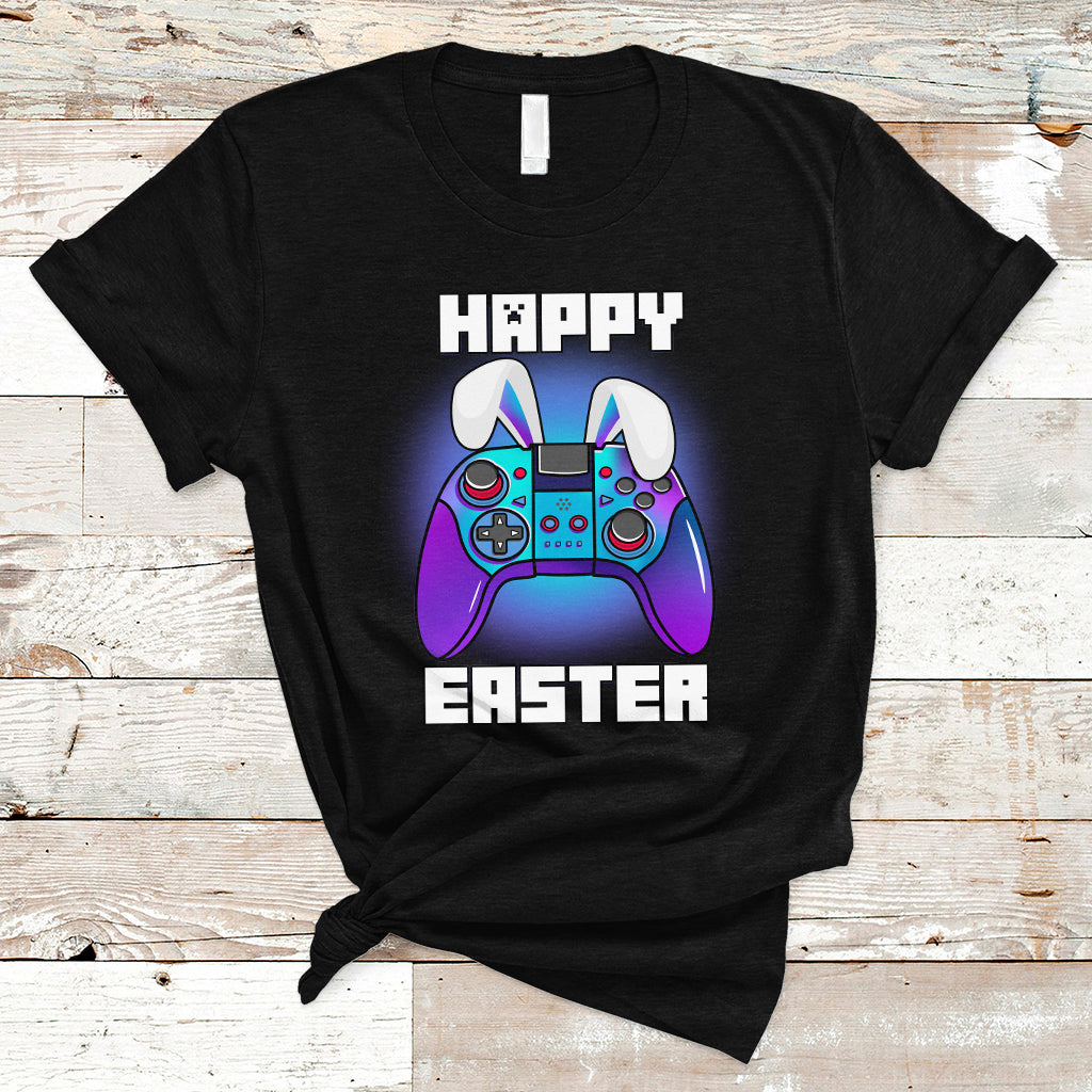 Funny Gaming Gamer E Is For Enjoying Games Video Games Lover Bunny Console Boys Girls T Shirt - Wonder Print Shop
