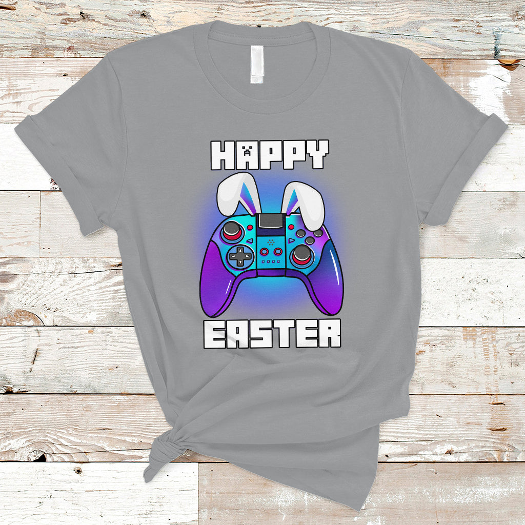 Funny Gaming Gamer E Is For Enjoying Games Video Games Lover Bunny Console Boys Girls T Shirt - Wonder Print Shop