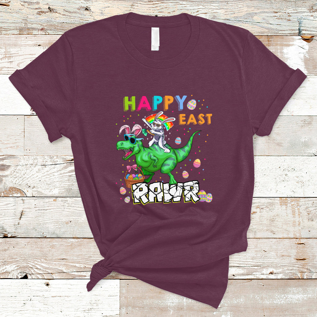 Easter Day Dinosaur Lover Happy East-Rawr Dabbing Egg Clothing For Kids Boys Girls T Shirt - Wonder Print Shop