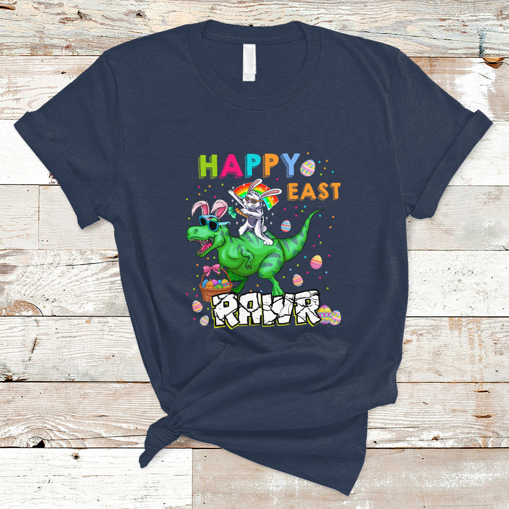 Easter Day Dinosaur Lover Happy East-Rawr Dabbing Egg Clothing For Kids Boys Girls T Shirt - Wonder Print Shop