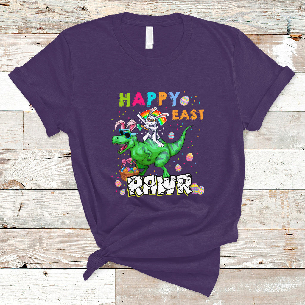 Easter Day Dinosaur Lover Happy East-Rawr Dabbing Egg Clothing For Kids Boys Girls T Shirt - Wonder Print Shop