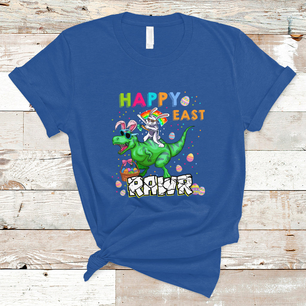 Easter Day Dinosaur Lover Happy East-Rawr Dabbing Egg Clothing For Kids Boys Girls T Shirt - Wonder Print Shop