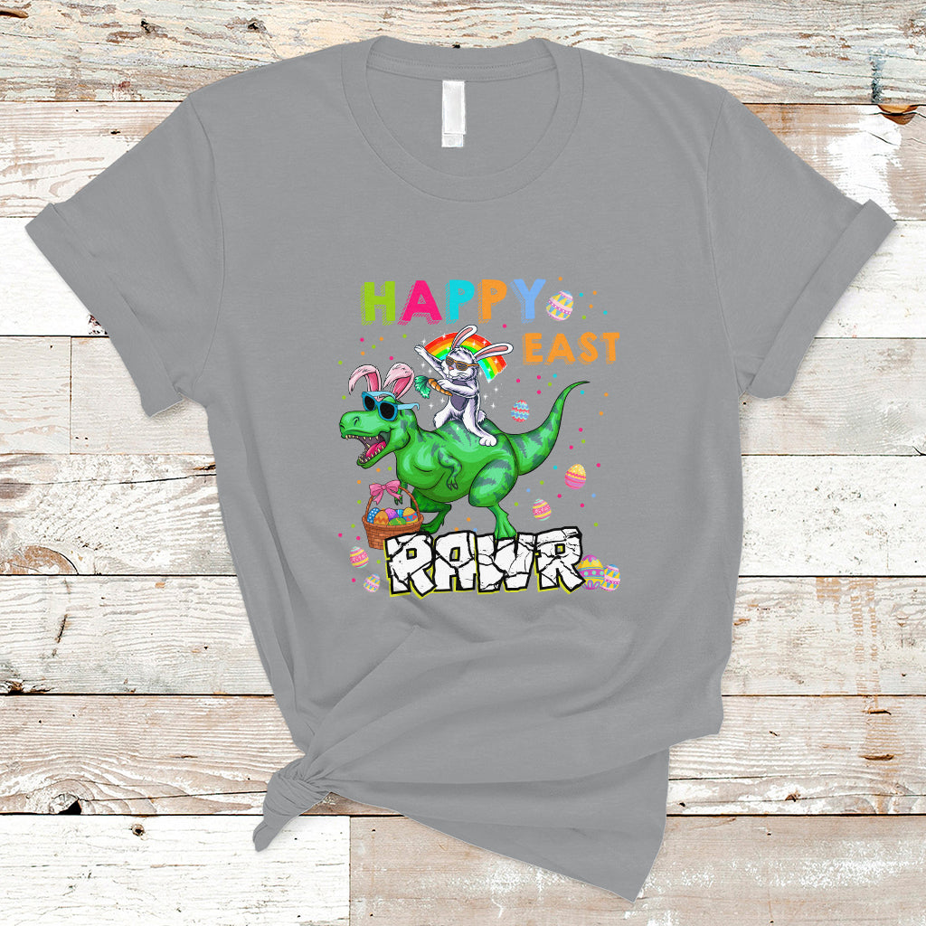 Easter Day Dinosaur Lover Happy East-Rawr Dabbing Egg Clothing For Kids Boys Girls T Shirt - Wonder Print Shop