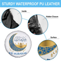 Eid Mubarak Crescent Moon Mosque Spare Tire Cover Arabic Calligraphy Islamic Celebration Gift