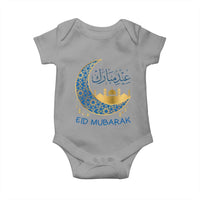 Eid Mubarak Crescent Moon Mosque Baby Onesie Arabic Calligraphy Islamic Celebration Gift