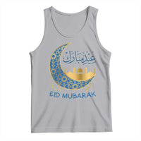 Eid Mubarak Crescent Moon Mosque Tank Top Arabic Calligraphy Islamic Celebration Gift