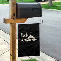 Eid Mubarak Mosque Silhouette Garden Flag Islamic Holiday Celebration