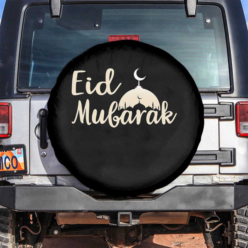 Eid Mubarak Mosque Silhouette Spare Tire Cover Islamic Holiday Celebration