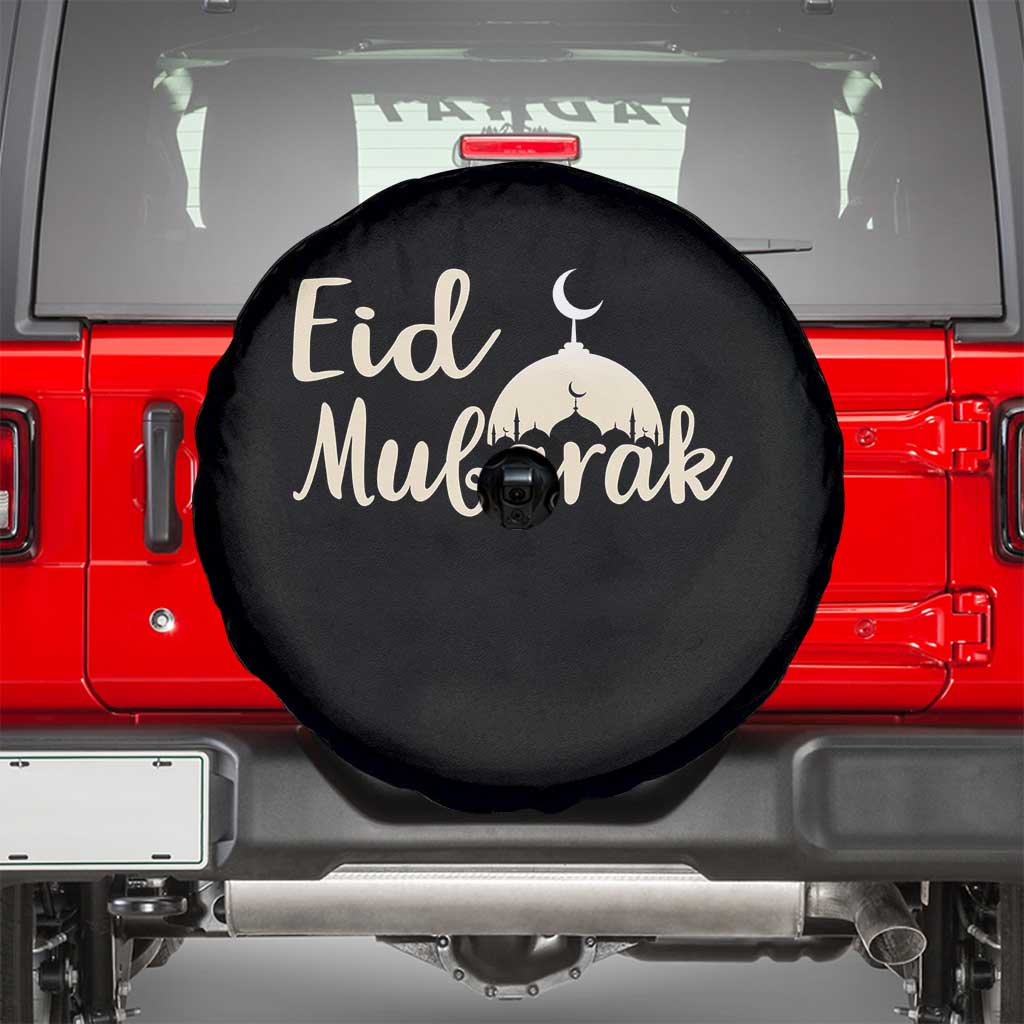 Eid Mubarak Mosque Silhouette Spare Tire Cover Islamic Holiday Celebration