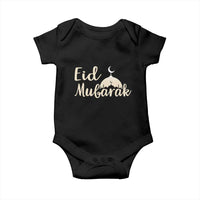 Eid Mubarak Mosque Silhouette Baby Onesie Islamic Holiday Celebration