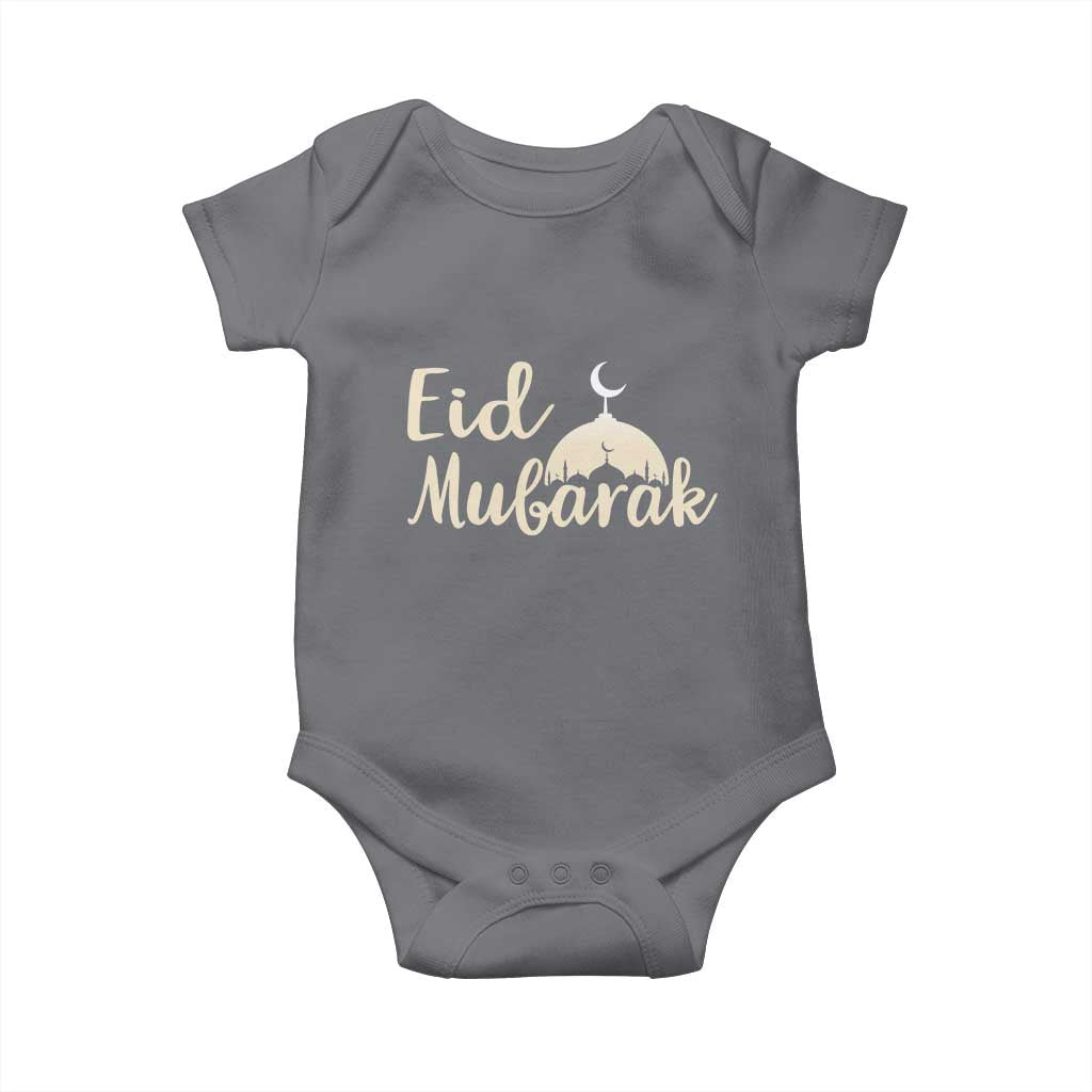 Eid Mubarak Mosque Silhouette Baby Onesie Islamic Holiday Celebration