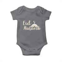 Eid Mubarak Mosque Silhouette Baby Onesie Islamic Holiday Celebration