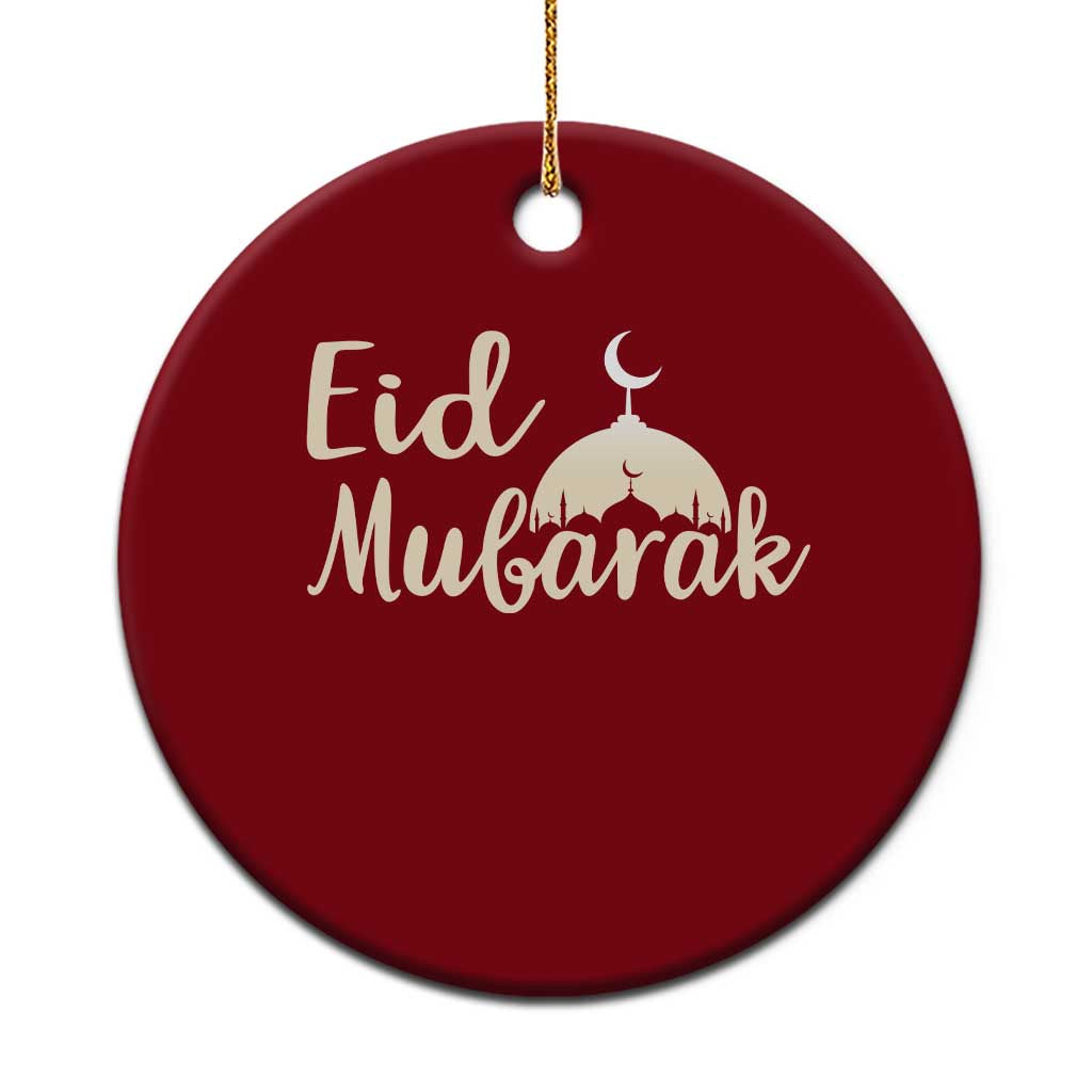 Eid Mubarak Mosque Silhouette Ceramic Ornament Islamic Holiday Celebration