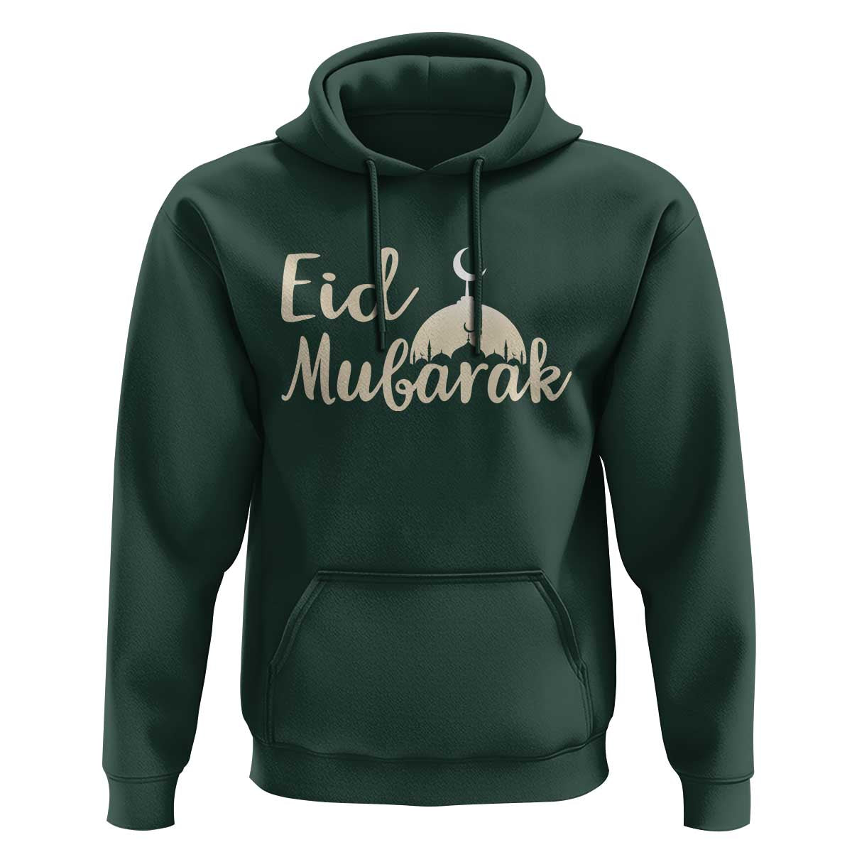 Eid Mubarak Mosque Silhouette Hoodie Islamic Holiday Celebration