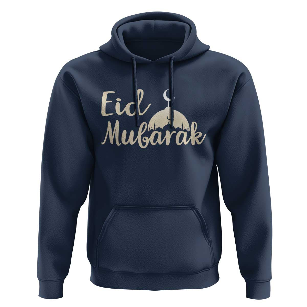 Eid Mubarak Mosque Silhouette Hoodie Islamic Holiday Celebration