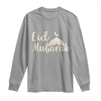 Eid Mubarak Mosque Silhouette Long Sleeve Shirt Islamic Holiday Celebration