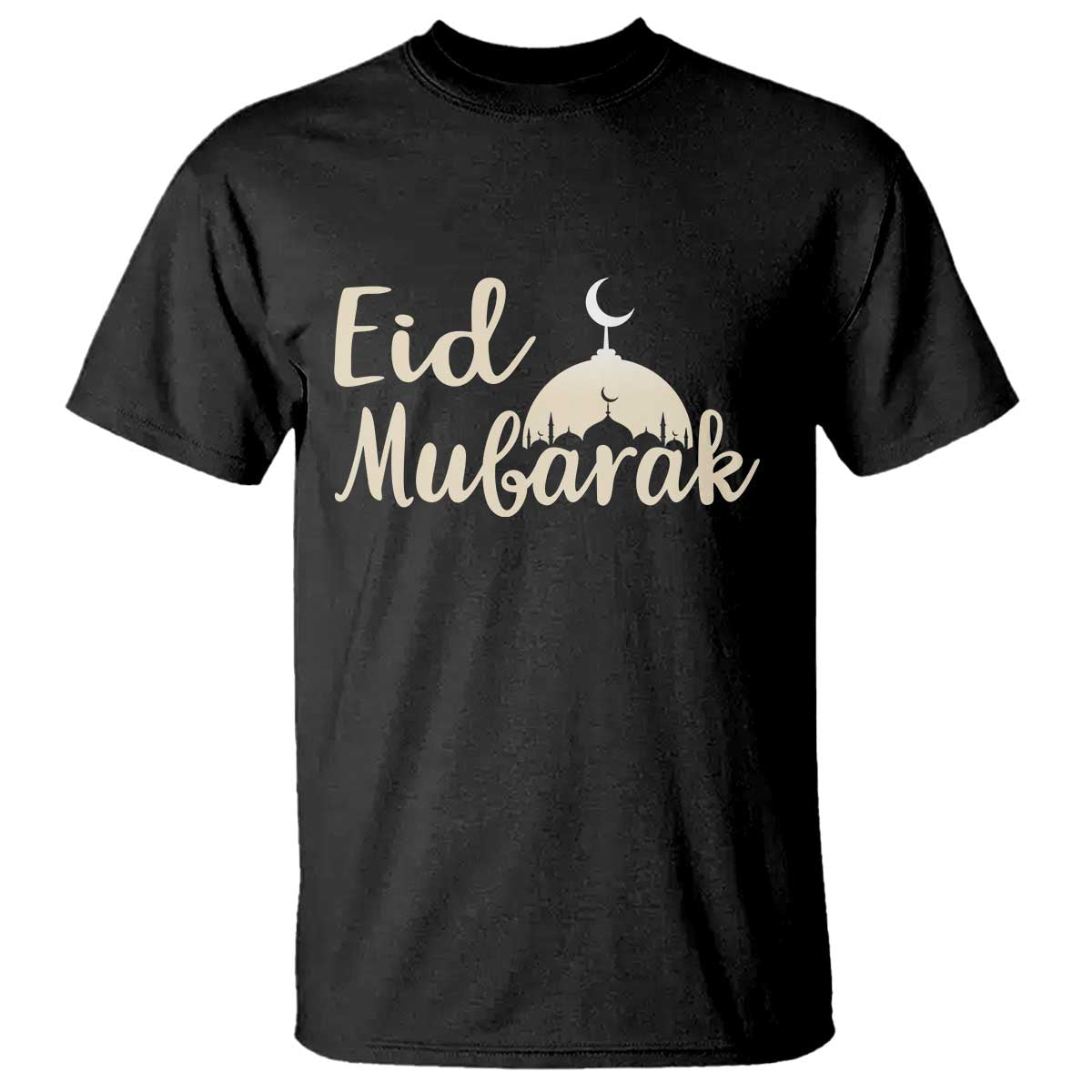 Eid Mubarak Mosque Silhouette T Shirt Islamic Holiday Celebration