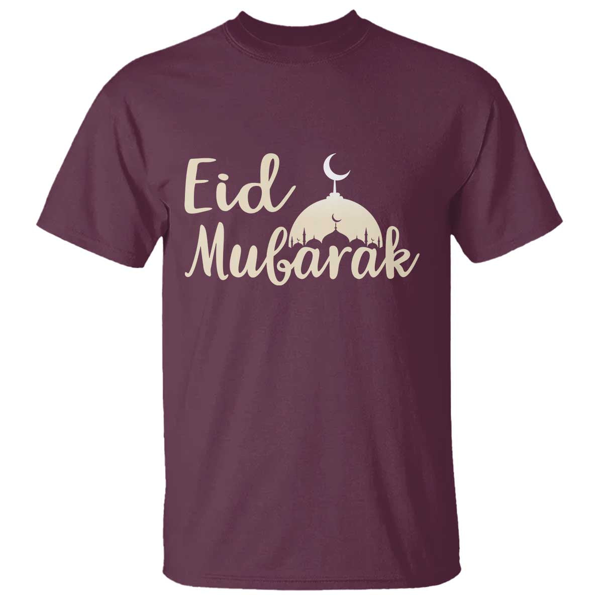 Eid Mubarak Mosque Silhouette T Shirt Islamic Holiday Celebration