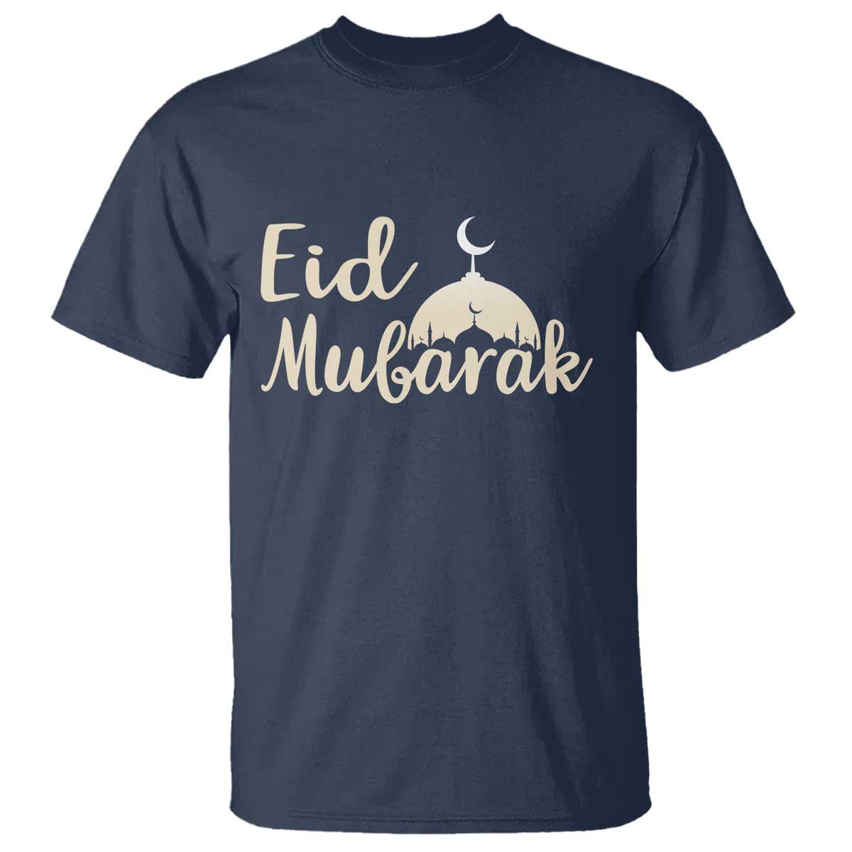 Eid Mubarak Mosque Silhouette T Shirt Islamic Holiday Celebration