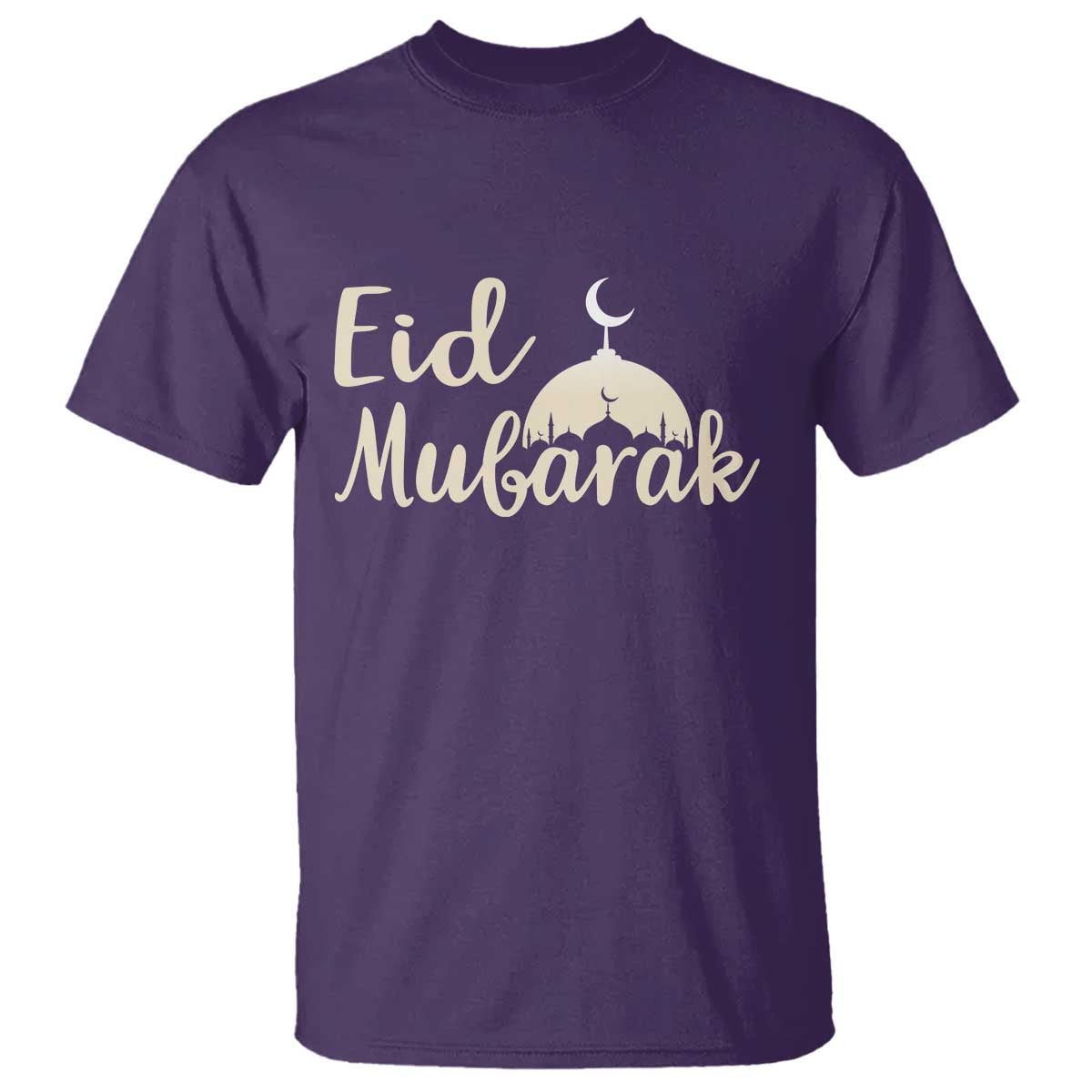 Eid Mubarak Mosque Silhouette T Shirt Islamic Holiday Celebration
