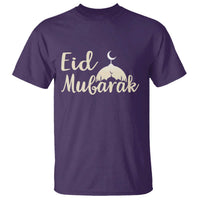 Eid Mubarak Mosque Silhouette T Shirt Islamic Holiday Celebration