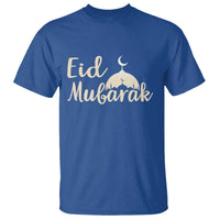 Eid Mubarak Mosque Silhouette T Shirt Islamic Holiday Celebration