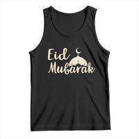 Eid Mubarak Mosque Silhouette Tank Top Islamic Holiday Celebration